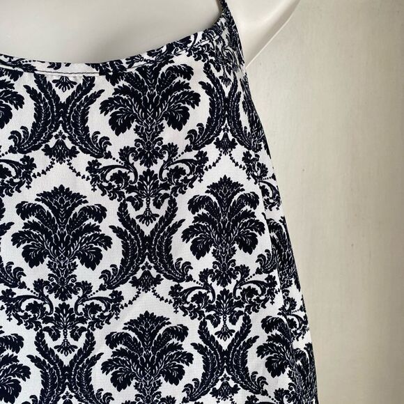 Black & Cream Floral Cami Camisole Top Med - Picture 3 of 7